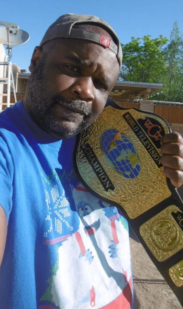 Europe man carring the wwf winged eagle championship belt