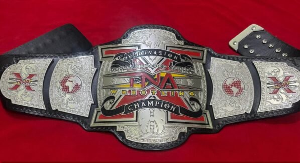 TNA x division championship belt full display wrestling replica adult size 4mm brass plates division title