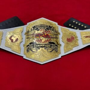 TNA Knockouts Championship Belt women's wrestling replica 4mm brass pure white leather