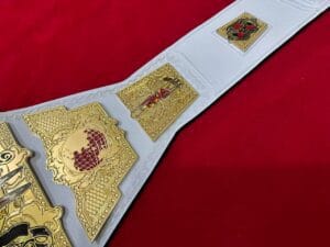 TNA Knockouts Championship pure white leather straps genuine cowhide flexible durable back