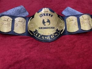 WWE Winged Eagle belt replica center plate acrylic rhinestones dual gold silver