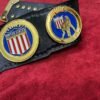 NWA USA Luger belt white leather straps genuine cowhide hand tooled Lex Luger championship wrestling replica