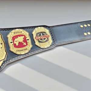 TNA Impact Heavyweight Championship belt genuine cowhide leather strap