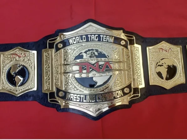 TNA World Tag Team Championship Belt heavyweight replica 4mm brass plates gold plating