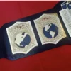 TNA World Tag Team Belt genuine cowhide leather strap flexible durable back view