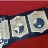 TNA World Tag Team Belt genuine cowhide leather strap flexible durable back view
