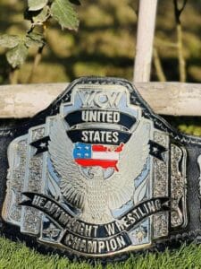WCW United States Championship belt 4MM zinc dual tone gold silver