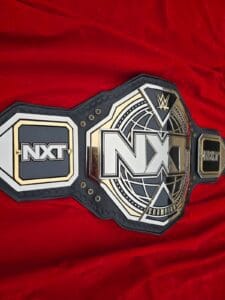WWE NXT belt replica custom side plates NXT logo engraved zinc metal finish