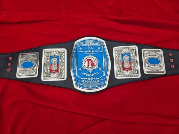🏆 Missouri State Heavyweight Wrestling Championship Belt – 4MM Zinc Plates