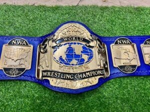 NWA Tag Team Championship Belt 24K Gold Full View