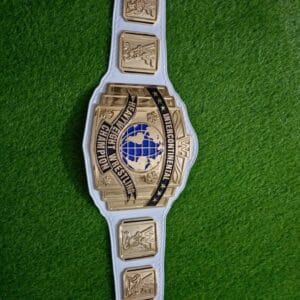 WWF  WHITE INTERCONTINENTAL CHAMPIONSHIP BELT 4MM ZINC