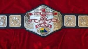 Pacific Northwest Heavyweight Wrestling Championship Belt Replica – 4MM Zinc Plates | Dual Gold Finish | Premium Leather Strap
