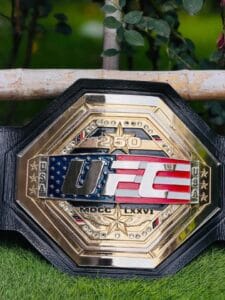 UFC Premium Custom Championship Belt - PHUKET 2026 | Full Size 4mm Plates | Black Leather